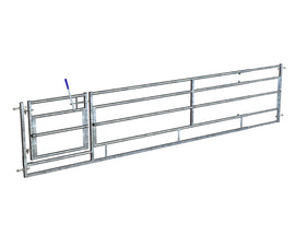 Adjustable Sheep Feed Barrier with Swinging Gate